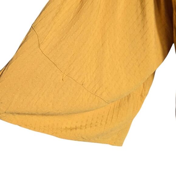 Express Golden Yellow Peasant Top Shirt - Picture 2 of 7